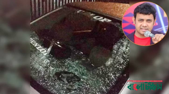 হামলার শিকার আবু হেনা রনি, গাড়ি ভাঙচুর